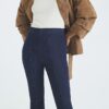 Petite Blue High Waisted Pull On Flared Jeans