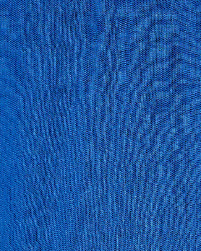 Petite Blue Linen Blend Top