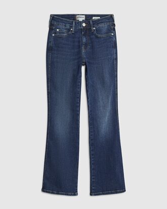 Petite Blue Mid Rise Flared Jeans