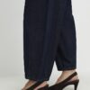Petite Blue Pull On Barrel Jeans