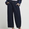 Petite Blue Pull On Barrel Jeans