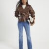 Petite Blue Pull On Flared Jeans