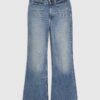 Petite Blue Relaxed Flare Jeans