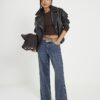 Petite Blue Relaxed Straight Jeans