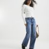Petite Blue Relaxed Straight Jeans
