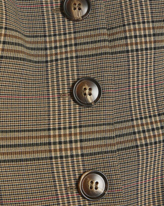 Petite Brown Check Print Bandeau Top