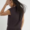Petite Brown Knitted Waistcoat