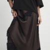 Petite Brown Lace Hybrid T-Shirt Maxi Dress