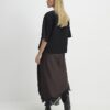 Petite Brown Lace Hybrid T-Shirt Maxi Dress