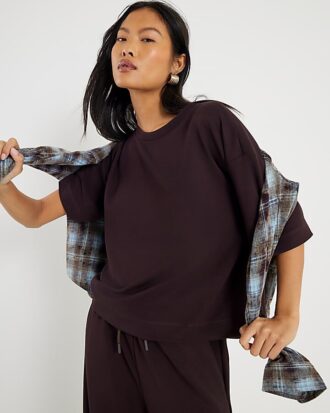 Petite Brown Premium Short Sleeve T-shirt