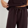 Petite Brown Premium Wide Leg Joggers