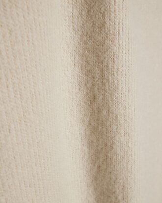Petite Cream Cosy Bubble Hem Rib Top Petite Cream Cosy Bubble Hem Rib Top