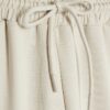 Petite Cream Premium Wide Leg Joggers
