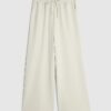 Petite Cream Premium Wide Leg Joggers
