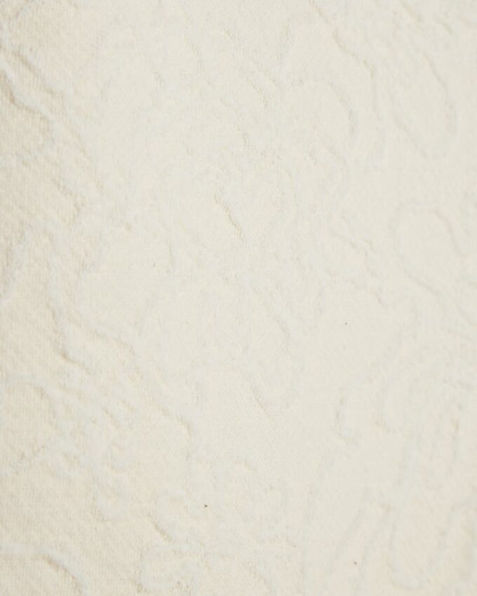 Petite Cream Short Sleeve Jacquard T-shirt