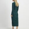 Petite Green Plisse Buckle Detail Midi Dress