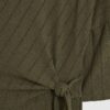 Petite Khaki Short Sleeve Ribbed Cosy Dress