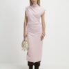 Petite Pink Sleeveless Cosy Drape Top