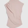 Petite Pink Sleeveless Cosy Drape Top