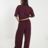 Petite Red Premium Wide Leg Joggers Petite Red Premium Wide Leg Joggers