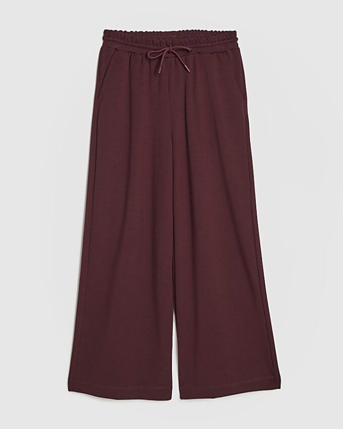 Petite Red Premium Wide Leg Joggers Petite Red Premium Wide Leg Joggers