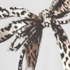 Petite White Leopard Print Bow T-shirt