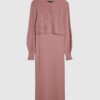 Pink 2 In 1 Jumper Maxi Dress