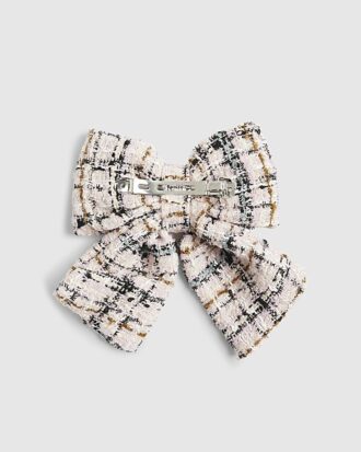 Pink Boucle Bow Hair Clip
