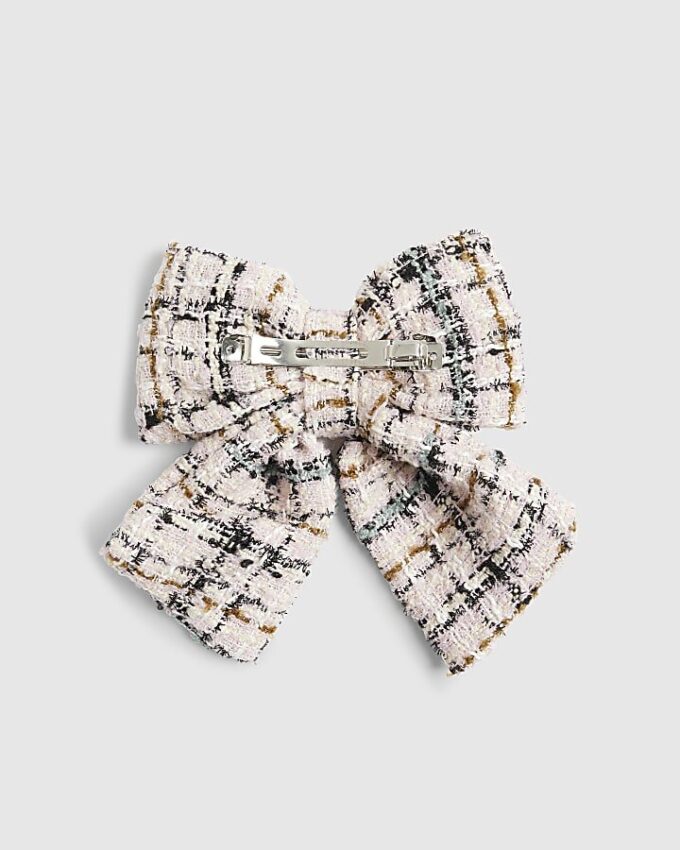 Pink Boucle Bow Hair Clip