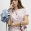 Pink Boucle Hybrid Mini Dress