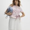 Pink Boucle Hybrid Mini Dress