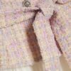 Pink Boucle Hybrid Mini Dress