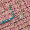 Pink Collared Boucle Whipstitch Mini Dress