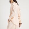 Pink Crinkle Long Sleeve Beach Shirt