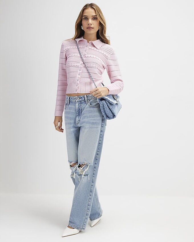 Pink Daisy Cardigan
