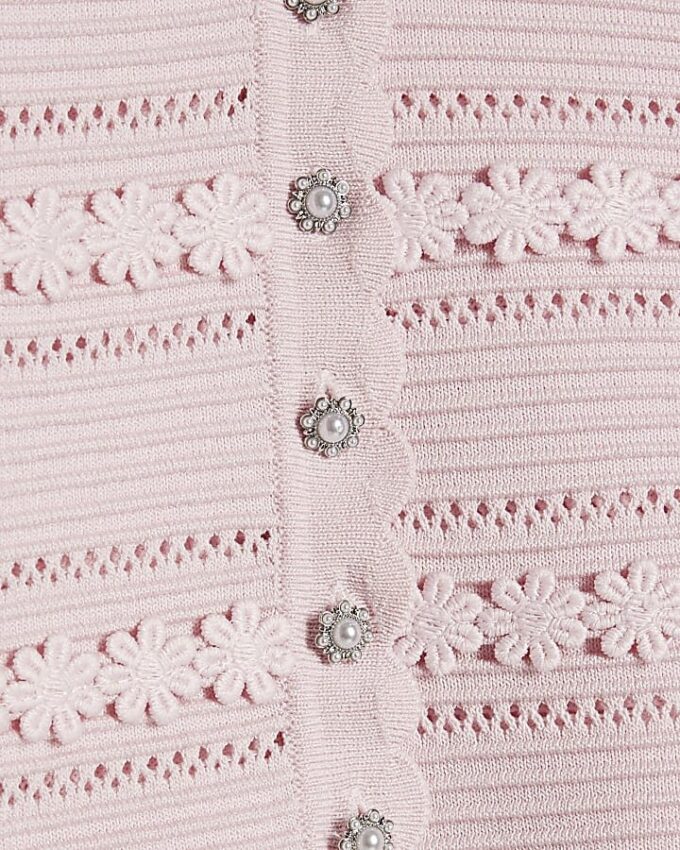 Pink Daisy Cardigan
