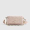 Pink Embossed Monogram Cross Body Bag