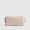 Pink Embossed Monogram Cross Body Bag