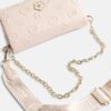 Pink Embossed Monogram Cross Body Bag