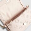 Pink Embossed Monogram Cross Body Bag