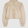 Pink Faux Suede Long Sleeve Jacket