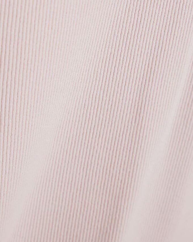 Pink Fitted Ribbed T-shirt