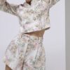 Pink Floral Boucle Shorts