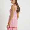 Pink floral embellished beach dress