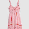 Pink floral embellished beach dress