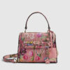 Pink Floral Mini Charm Tote Bag