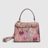 Pink Floral Mini Charm Tote Bag
