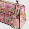 Pink Floral Mini Charm Tote Bag