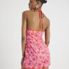 Pink Floral Print Sleeveless Playsuit
