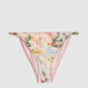 Pink Floral Tie Side Bikini Briefs